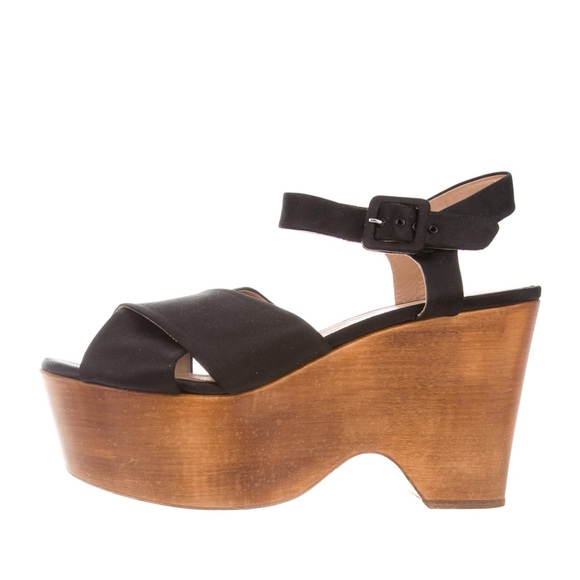 Celine satin wedge sandals - Picture 2 of 6